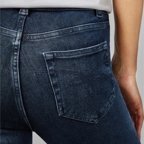 NWT Ted Baker Magolo Dark Denim High Waisted Skinny Raw Hem Jeans 32 - Picture 5 of 10